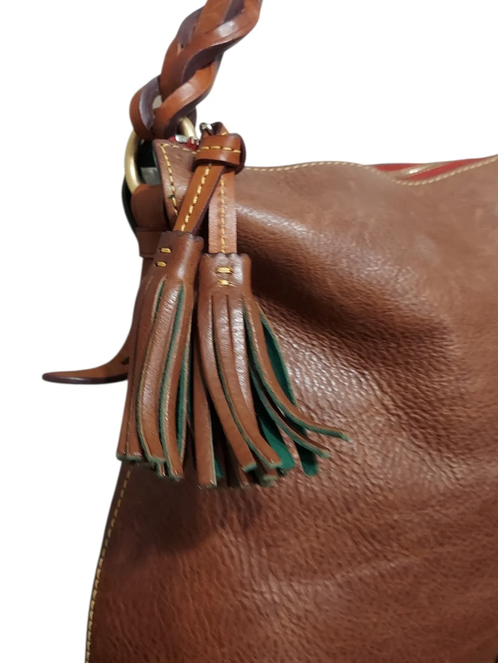 Dooney & Bourke Florentine Twist Strap Zip Hobo Bag - Picture 12 of 16